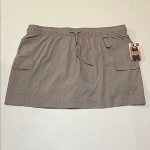 NWT Avia Cargo Hiking Skort Gray Mauve Pockets Drawstring XL Athleisure Athletic